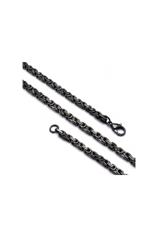 Beycen Aksesuar Kral Erkek Çelik Kolye 5mm 55cm Siyah 3902eck026 Çok Renkli