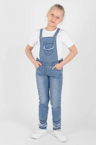 Ahengim Ahenk Kids Kız Paça Pullu Bahçıvan Tulum Mavi