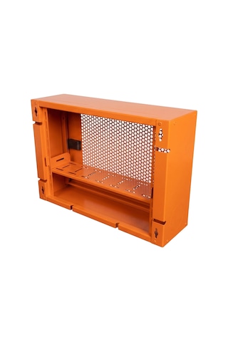 Alfafonet Wifi Box 400 Duvar Tipi Modem Ve Wifi Kutusu 400x120x280 Mm Turuncu Perfore Metal Kapak Montajlı