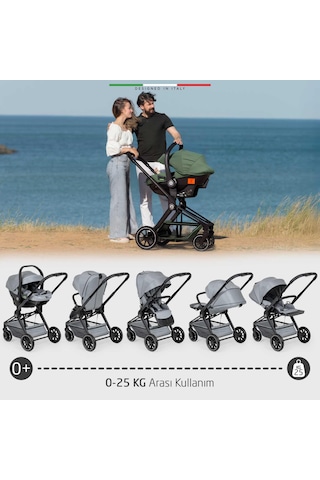 Elele Firenze Travel Sistem Bebek Arabası Gri