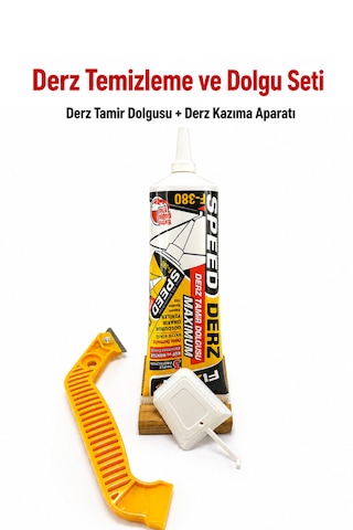 Derz Tamir Dolgusu + Derz Kazıma Aparatı Derz Tamir Seti 380 G