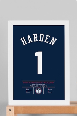 James Harden Forma Çerçeveli Tablo - Nba Los Angeles Clippers Jersey