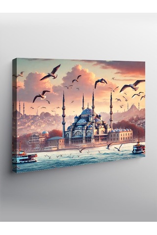 Kanvas Tablo İstanbul Un Gün Batımı 100cmx140cm