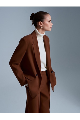 Dilvin 60767 Blazer Ceket-kiremit Kiremit
