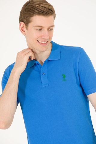 U.S. Polo Assn. Erkek Saks Basic Polo Yaka Tişört 50263238-vr045 Mavi