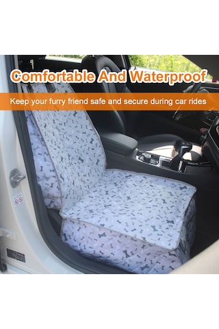Köpek Koltuğu Kapağı Su Geçirmeyen Araç Koltuğu Koruyucu, Hayvanlar İçin Renkli Kemik Baskıları, Çizilmez Kaymaz Arka Koltuk Kapağı Araçlar, Kamyonlar, Suv'lar İçin.