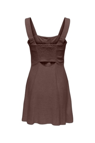 Only Onlsıesta Lınen Bl Short Strap Dress Pnt Kadın Kahverengi Elbise - 15370390