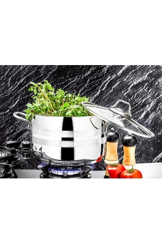 ÖZLİFE 4003 EKİN 18*10 ÇELİK TEKLİ TENCERE SADE