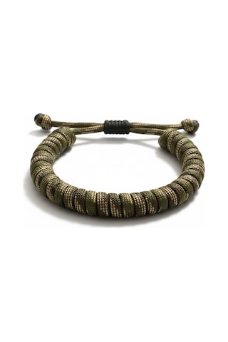 Plentiful Ranger Paracord Bileklik Kamuflaj Seri Düz Yeşil - Siyah