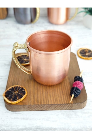 Moda Bakır Mule Mug Bakır Kupa Bardak Kaplamasız Metalik