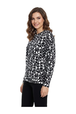 Linsolita Kadın Sıfıryaka Baskılı Bluz Bgl-st05109 Siyah