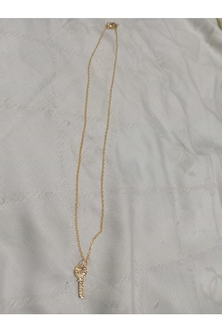 Anahtar Uçlu Kolye Beyaz