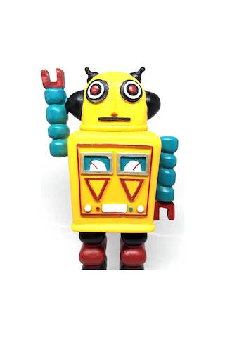 River World Decotown Nostaljik Sevimli Uzaylı Robot Şeklinde Figür Biblo