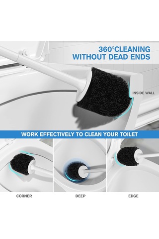 Tuvalet Fırçası Ve Tutacağı, Havalandırmalı Tutucu Ve Ergonomik Uzun Saplı Klozet Fırçası, Dayanıklı Kılla Diğer