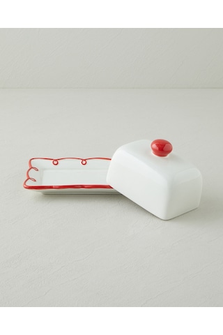 English Home Lovely Loop Dolomite Sunumluk 18x13 Cm Kırmızı
