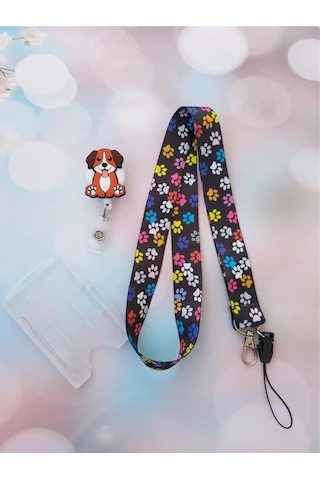 Renkli Patiler Kart Askısı Ve Köpek Silikon Yoyo Yaka Kartlığı Yatay Dikey Kart Koruyucu