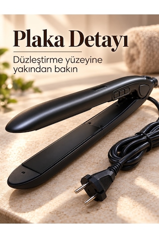 Seramik Plakalı 110 240 V Lcd Ekranlı Saç Şekillendirici -