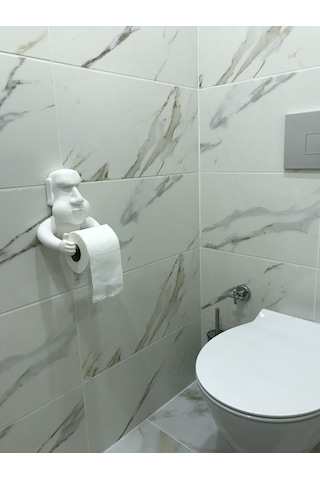 Moai Tuvalet Kağıt Standı Beyaz