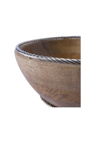 Yargıcı Metal Detaylı Mango Ağacı Servis Kasesi 25x10 Cm 26knhs1041n St