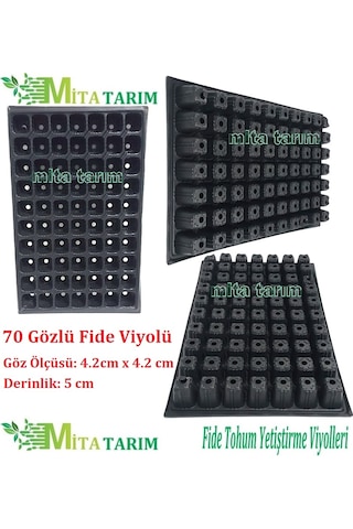 Fide Viyol, 70 Gözlü, 5 Adet Fide Viyolü, Fide Yetiştirme Kabı