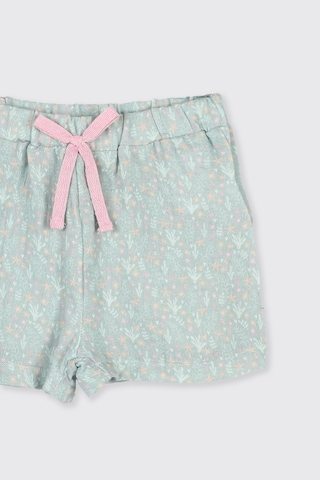 Panço Kız Çocuk Deniz Altı Desenli Mint Pijama Takımı Yeşil
