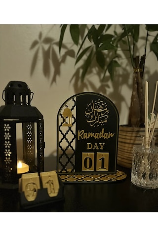 Ramazan Takvimi Geri Sayım İslami Dekoratif Obje