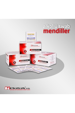 Alkollü Swab Mendil 100Lü 200 Kutu 5x5 cm