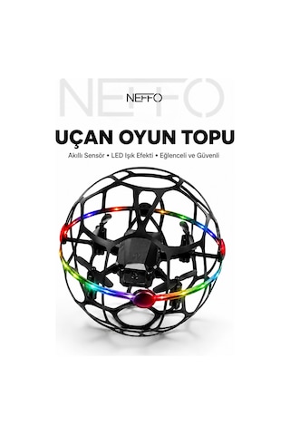 360 Korumalı Futbol Top Drone Hd Kameralı Led Işıklı Yükseklik Sabitlemeli Uzaktan Kumandalı Akıllı Drone