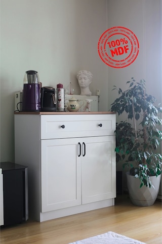 Modern Kahve Köşesi Ahşap - Beyaz Çok Renkli