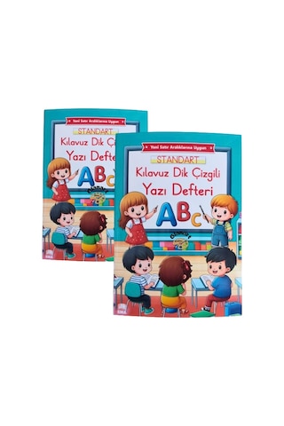 2024 Yeni Müfredat Klavuz Dik Çizgili Güzel Yazı Defteri 2 Adet Büyük Boy 19x27 Cm 48 Sayfa