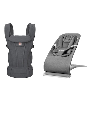 Bouncer & Taşıyıcı Seti Evolve Charcoal Grey & Omni Deluxe Mesh Graphite Grey
