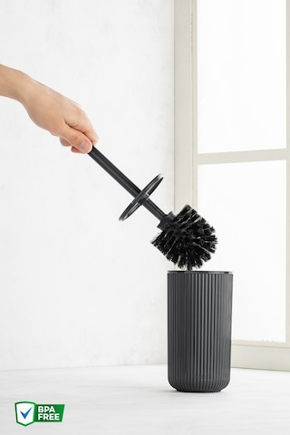 Nandy Home Kıl Fırçalı Hijyenik Tuvalet, Banyo Fırçası Antrasit