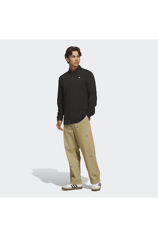 Adidas Originals Twistknit Erkek Siyah Uzun Kollu Polo Tişört Kr5432