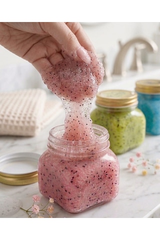 Hollywood Glow Sugar Scrub Body Butter Keshlee Farm Şeker Peelingi Pembe