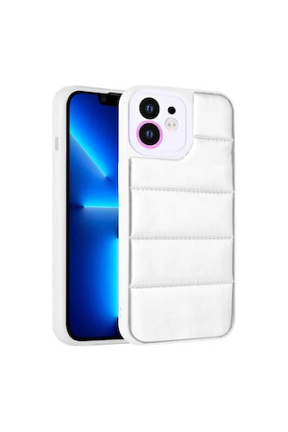 Apple Uyumlu iPhone 11 Kılıf Kamera Korumalı Airbagli Renkli Zore Seksek Kapak Gümüş
