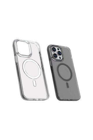 Apple Uyumlu iPhone 15 Pro Kılıf Zore Wireless Şarj Özellikli Şeffaf Efsane Kapak