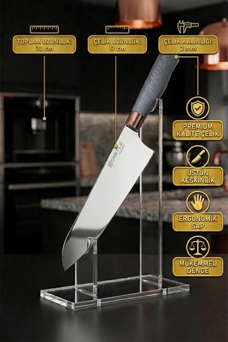 Silver Gray Serisi 5 Li Mutfak Bıçağı Et Ekmek Sebze Mutfak Şef Bıçak Seti Mft-568 Gri