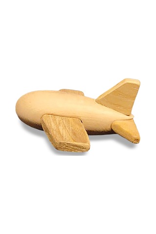 Cwwtoys Albatros Uçak Boyasız Ahşap Oyuncak, Masif Kayın Ağacı, 18 Ay+