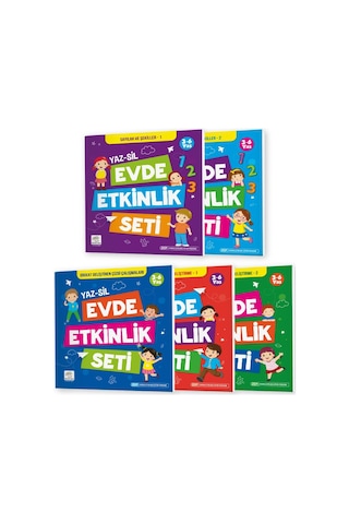 3-6 Yaş Evde Etkinlik Seti Yaz-sil Kitaplar