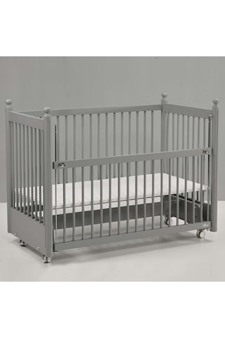 Meltem Kids Mondo Sallanır Ahşap Anne Yanı Beşik 60 x 120 CM Gri