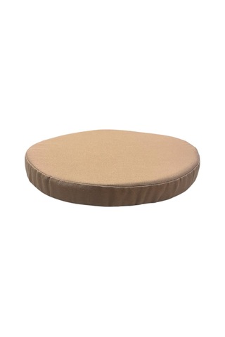 Kreş Anaokulu Yuvarlak Oyun Minderi Aktivite Minderi 40x40x5 Cm - Sandalye Minderi - Bahçe Dekor Minderi Yuvarlak Minder Açık Kahverengi