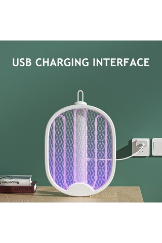 Dancemonkey Portatif Sivrisinek Raketi Ve Lamba - Duvara Asılabilir, Usb Şarjlı