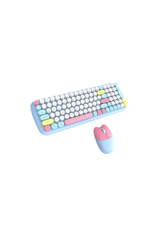 Geezer Zero Kablosuz Q Klavye Mouse Seti Mavi Smk-648