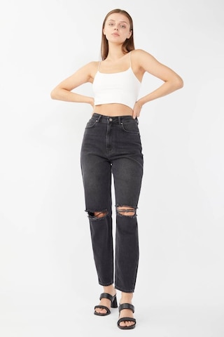 Banny Jeans Kadın Dizi Yırtık Jean Pantolon Siyah 001 Siyah 27