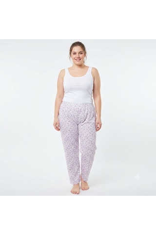3 Adet Es Eyüp Selda Yazlık Büyük Beden Düz Paça Anne Pijama Altı Çok Renkli
