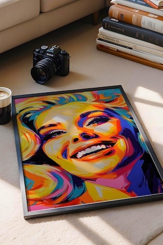 Marilyn Monroe Pop Art Çerçeveli Tablo - Pop Art Poster Tablo
