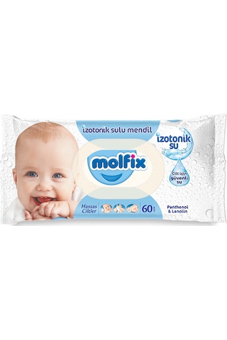 Molfix İzotonik Sulu Hassas Ciltler Islak Mendil 12x60 Adet Mlf-60493 MLF-60493
