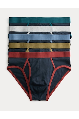 Marks & Spencer 5'li Pamuklu Slip T14006814s Lacivert