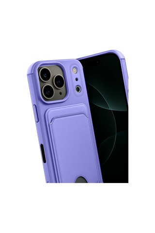 Apple Apple iPhone Uyumlu 17 Pro Kelvin Kartvizitli Silikon - Lila