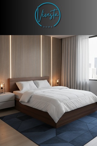 Çift Kişilik Mikrojel Yorgan 195 215 Cm Yumuşak, Rahat Ve Kolay Bakım Beyaz